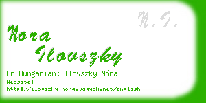 nora ilovszky business card
